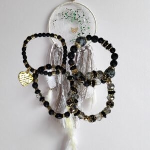 Set Bracelet Bohème Multicouche avec charms en forme de cœur et strass