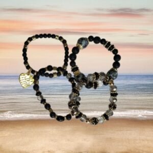 bracelet coeur et strass femme