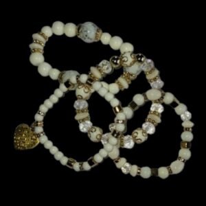 bracelet multi perles colorées