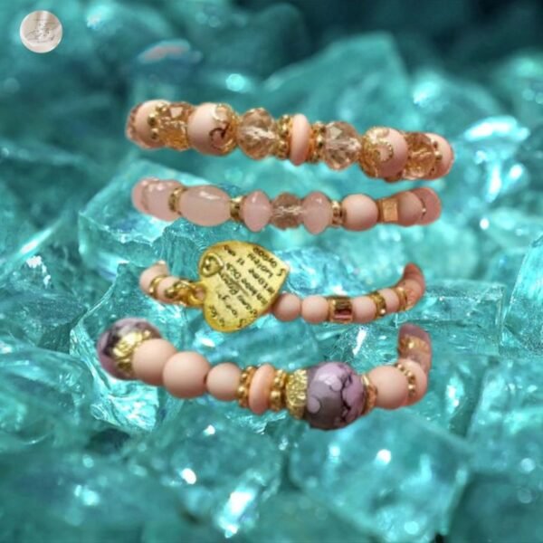 Set Bracelets avec Breloques Cœur Coloré_ Style Bohème Empilable – Bijoux Fantaisies