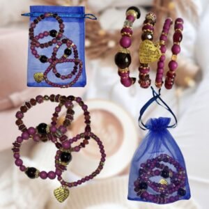 bracelet prune avec strass