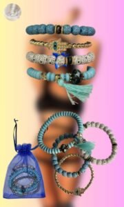 Vue rapprochée des charms palmier et franges