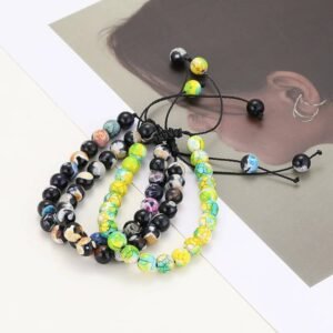 Bracelet Réglable Pierre de Lave Naturelle