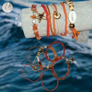 Empilement de bracelets avec pierres naturelles