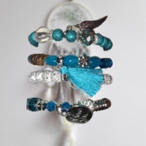 Bracelets 4 Pièces Ailes et Franges