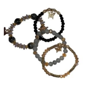 Set bohème papillon vue détail pendentif